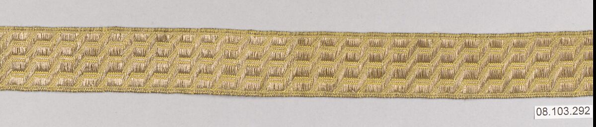 Galloon, Silk and metal thread, Unknown 