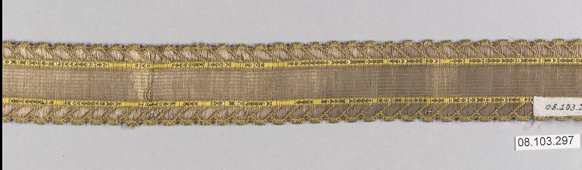 Galloon, Silk and metal thread, Unknown 