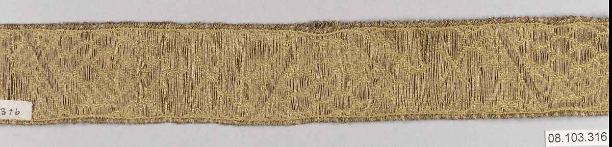 Galloon, Silk and  metal thread, French 