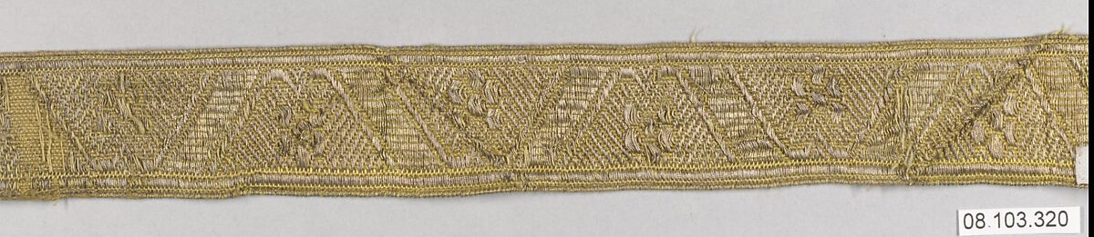 Galloon, Silk and metal thread, Unknown 