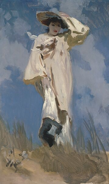 Judith Gautier (A Gust of Wind), John Singer Sargent (American, Florence 1856–1925 London), Oil on canvas, American 