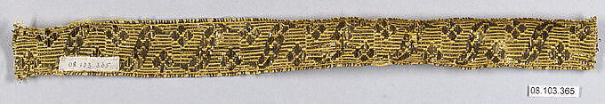 Galloon, Silk and metal thread, Unknown 