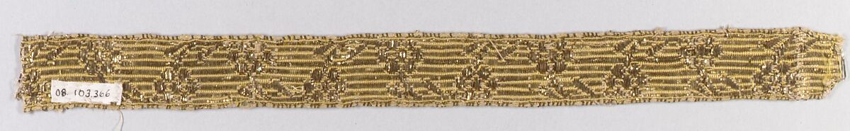 Galloon, Silk and metal thread, Unknown 