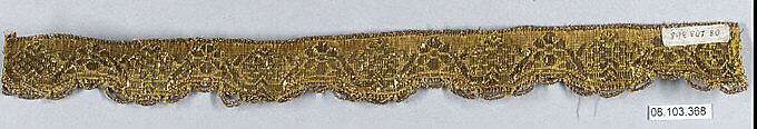 Galloon, Silk and metal thread, Unknown 