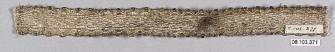 Galloon, Metal thread, probably European 