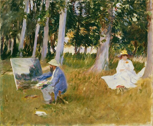 Claude Monet Painting by the Edge of a Wood, John Singer Sargent (American, Florence 1856–1925 London), Oil on canvas, American 