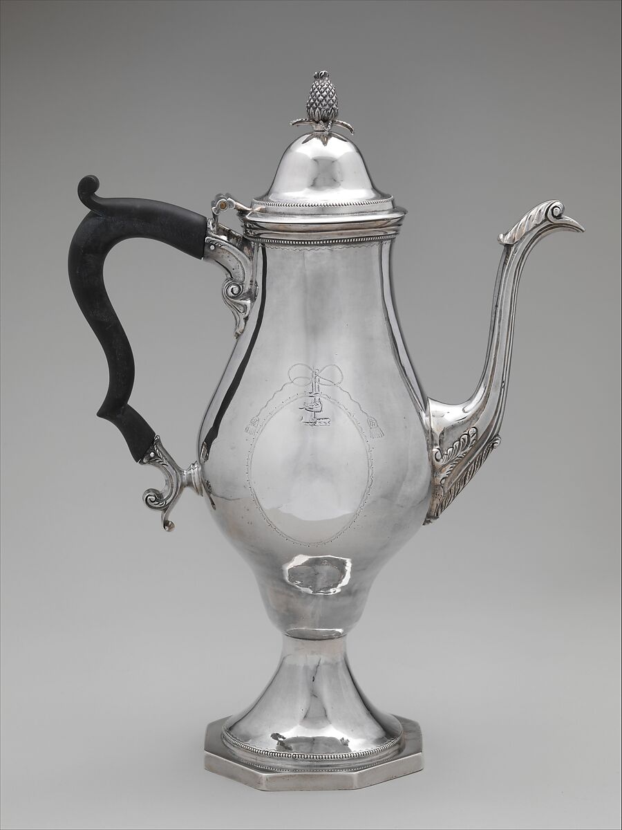 Coffeepot, Charles Faris (1764–1800), Silver, American 