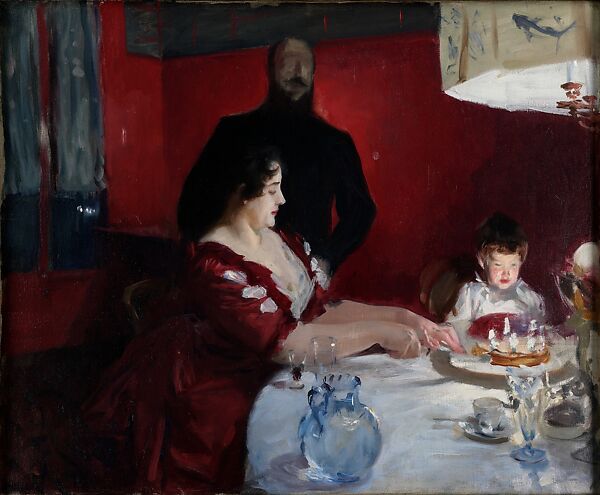 The Birthday Party (Fête Familiale), John Singer Sargent (American, Florence 1856–1925 London), Oil on canvas, American 