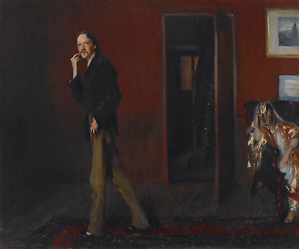 Robert Louis Stevenson and His Wife, John Singer Sargent (American, Florence 1856–1925 London), Oil on canvas, American 