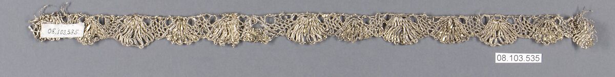 Piece, Gold, bobbin lace, French