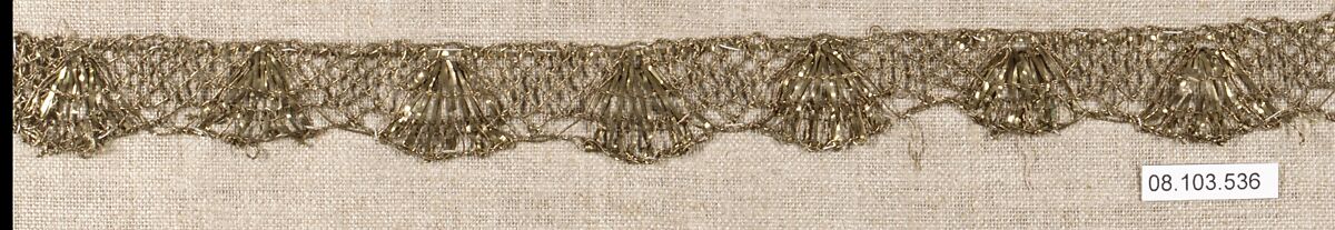 Piece, Gold, bobbin lace, French
