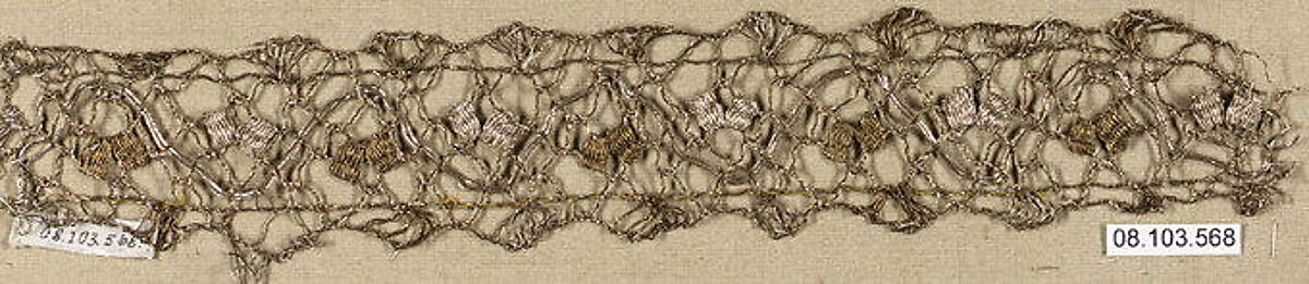 Piece, Bobbin lace, French or Italian 