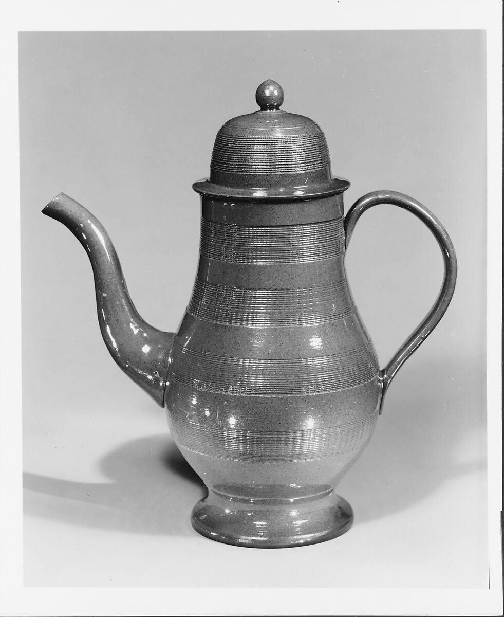 Coffeepot, Earthenware; Redware, American