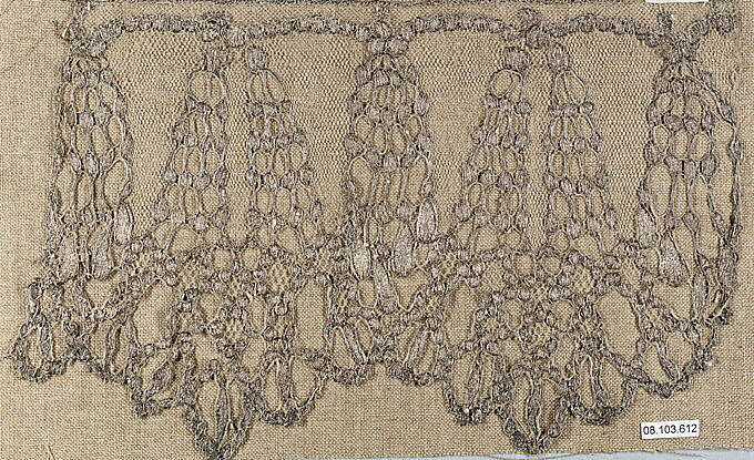 Piece, Bobbin lace, French or Italian 