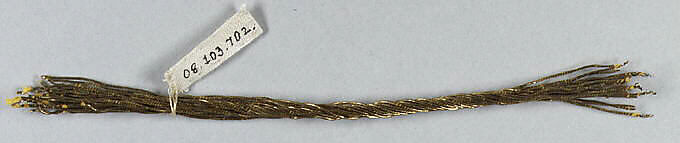 Cord, Metal thread, probably European