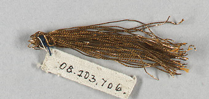 Cord, Metal thread, probably European