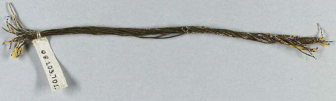 Cord, Metal thread, probably European