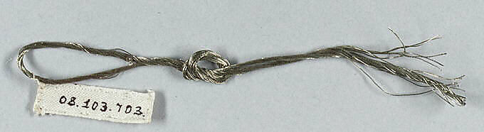 Cord, Metal thread, probably European