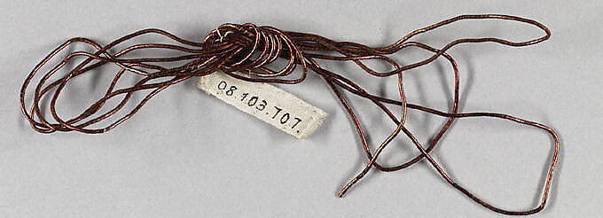 Cord, Metal thread, probably European