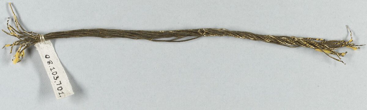 Cord, Metal thread, probably European