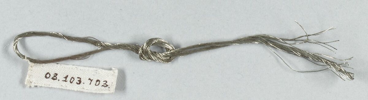 Cord, Metal thread, probably European