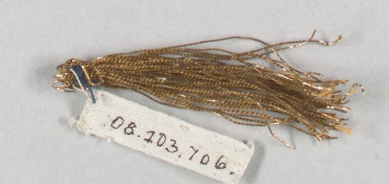 Cord, Metal thread, probably European