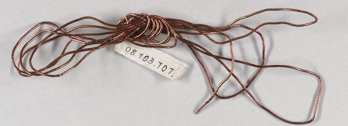 Cord, Metal thread, probably European