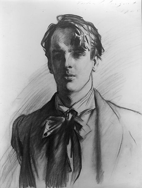 William Butler Yeats, John Singer Sargent (American, Florence 1856–1925 London), Charcoal on paper, American 