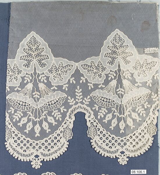 Fragment, Machine made lace, Italian