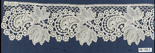 Fragment, Machine made lace, Italian