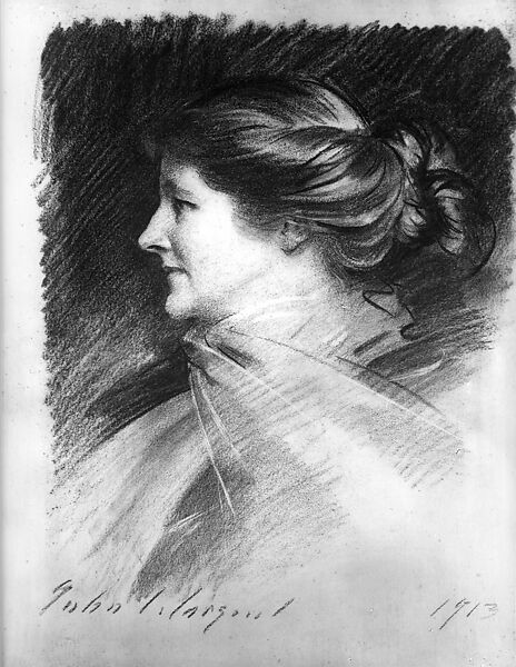 Mary Anderson, John Singer Sargent (American, Florence 1856–1925 London), Charcoal, American 
