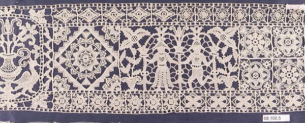 Insertion, Machine made lace, Italian