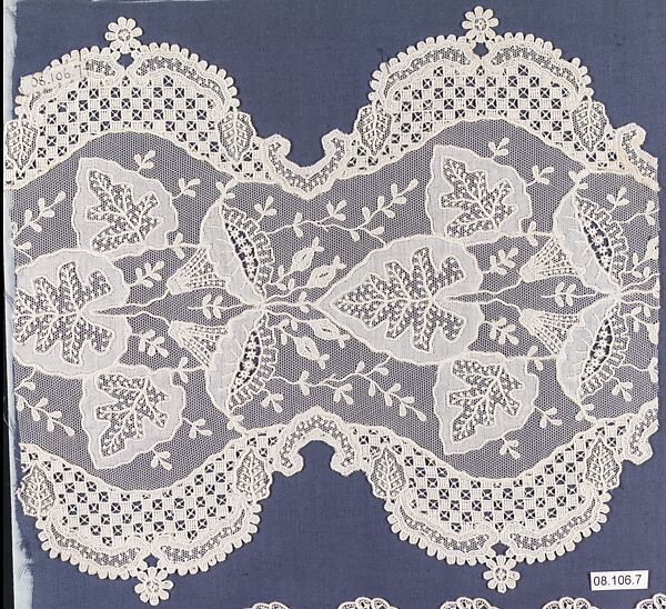 Fragment, Machine made lace, Italian