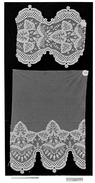 Fragment, Machine made lace, Italian