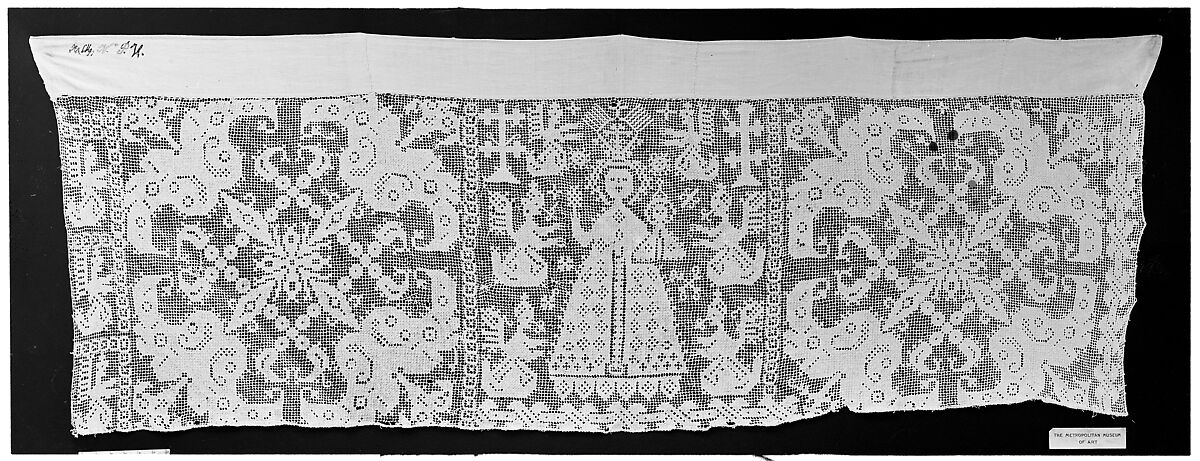 Altar frontal, Embroidered net, Spanish 