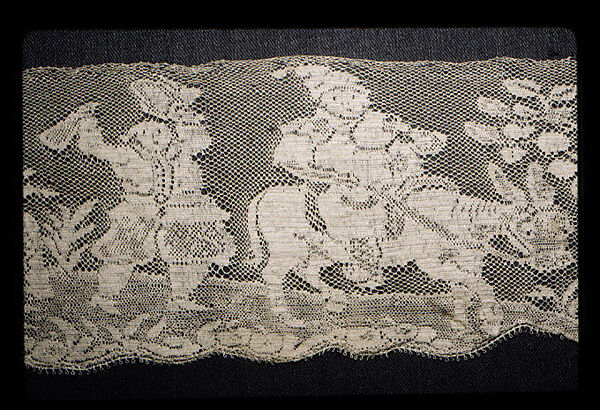 Fragment, Machine made lace, Italian
