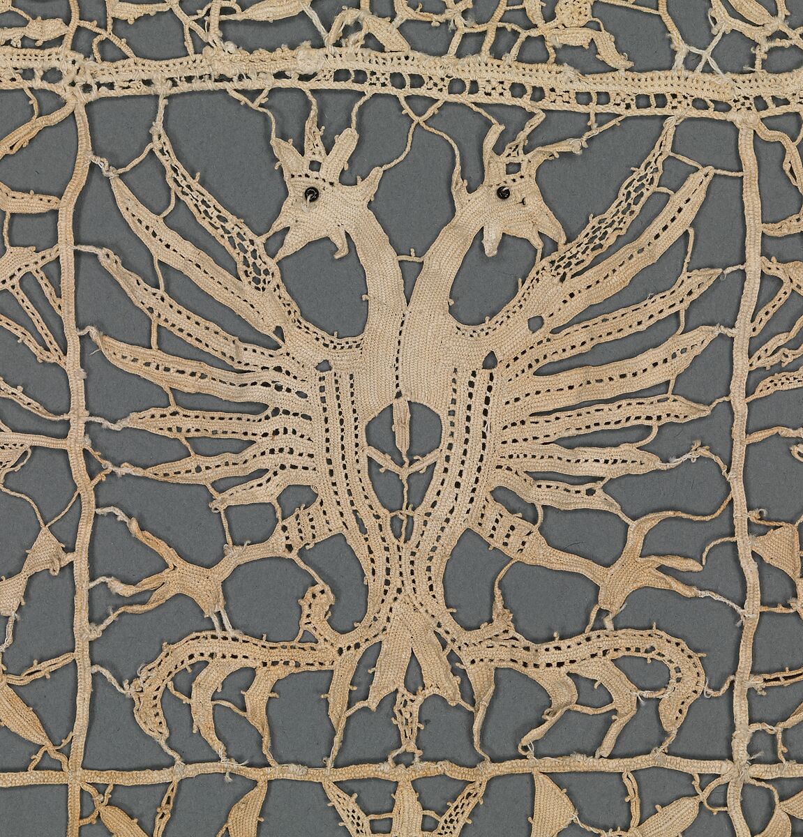 Cover, Needle lace, punto in aria, Spanish or Italian