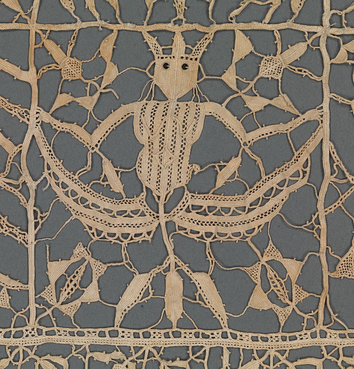 Cover, Needle lace, punto in aria, Spanish or Italian