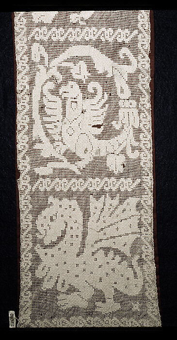 Insertion, Embroidered net, Spanish