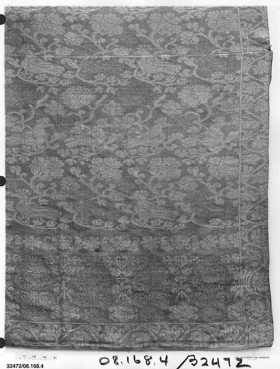 Piece, Silk and metal thread, Spanish or Portuguese