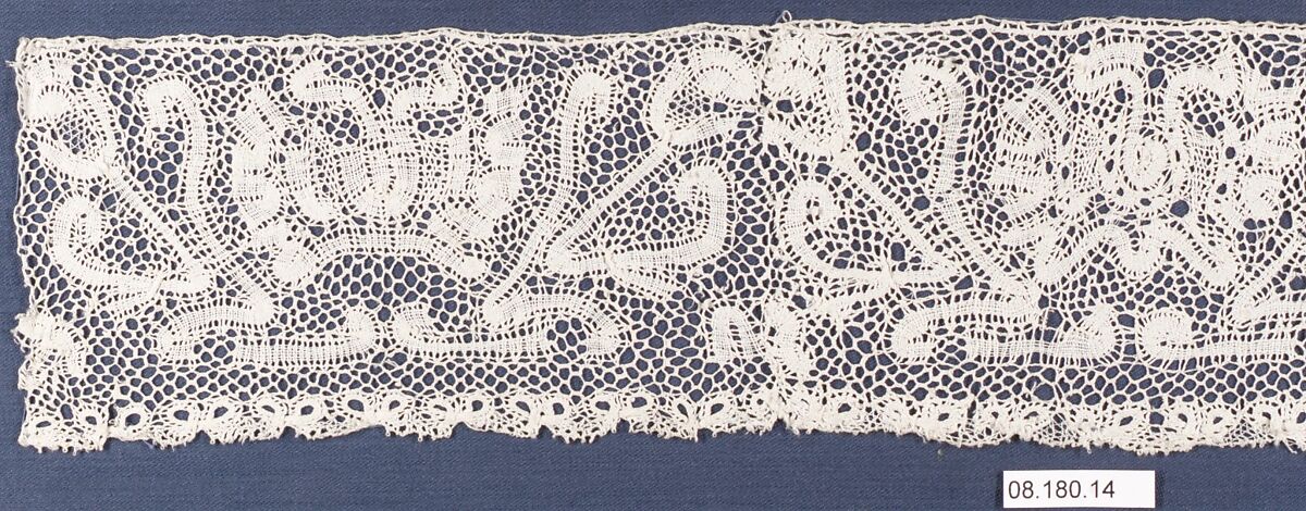 Fragment of lace, Bobbin lace, Austrian