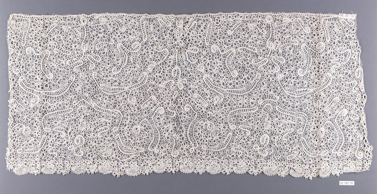 Fragment, Bobbin lace, Bohemian, Erzebirge 