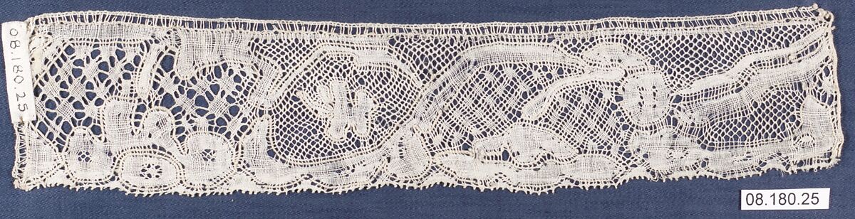 Fragment, Bobbin lace, Danish, possibly Tønder