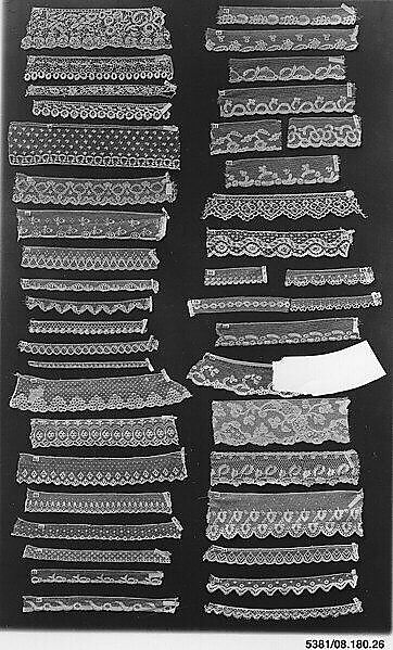 Fragment, On bobbin net, applied, Belgian, Brussels 