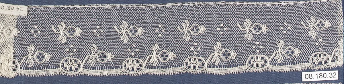Fragment, Bobbin lace, British, Chinnor, Northamptonshire