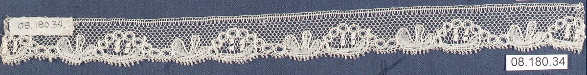 Fragment, Bobbin lace, British, Northamptonshire