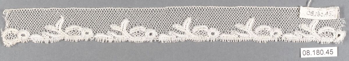 Fragment, Bobbin lace, British, Bedfordshire 