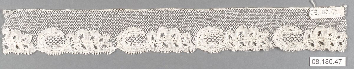 Fragment, Bobbin lace, British, Bedfordshire 