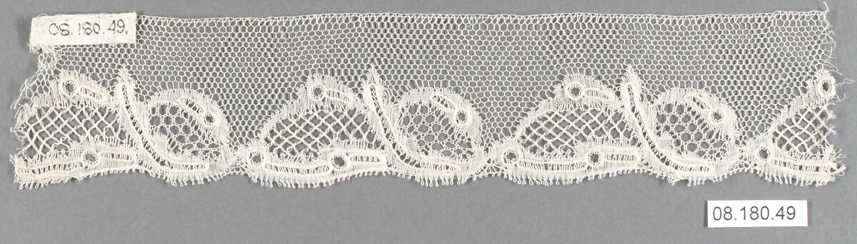 Fragment, Bobbin lace, British, Bedfordshire 