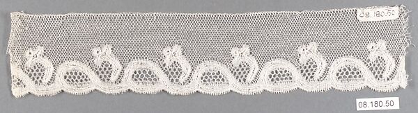 Fragment, Bobbin lace, British, Bedfordshire 
